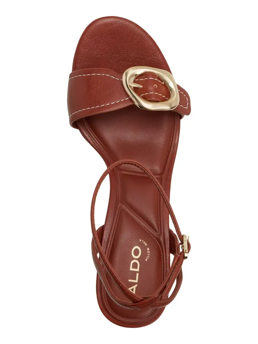 ALDO Женские сандалии Emmarose с запахом на щиколотке — изображение 4 из 6, коньячный