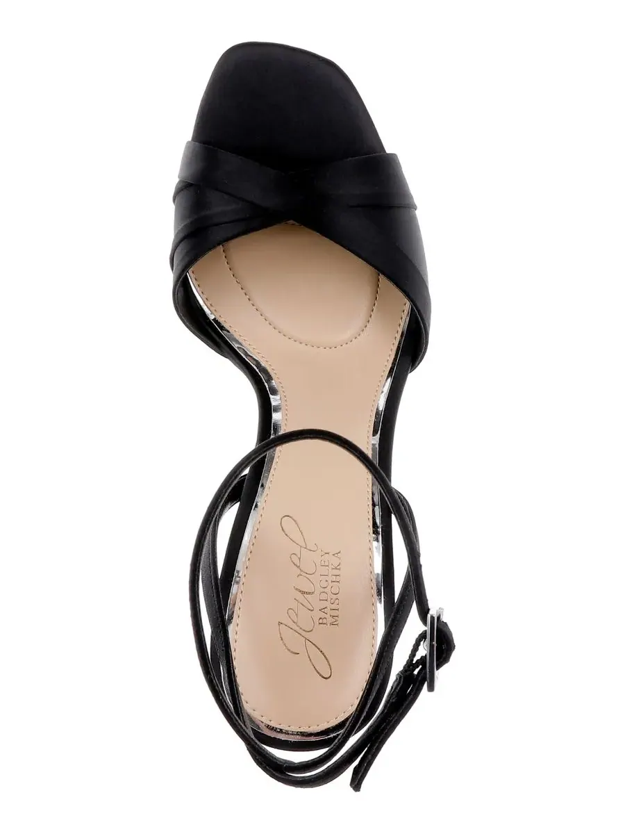 Женские сандалии Parisa с квадратным носком Jewel Badgley Mischka — изображение 4 из 5, черный