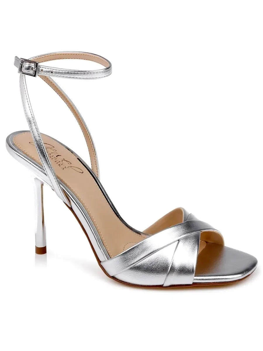 Женские сандалии Parisa с квадратным носком Jewel Badgley Mischka, серебро metallic — изображение 1 из 5