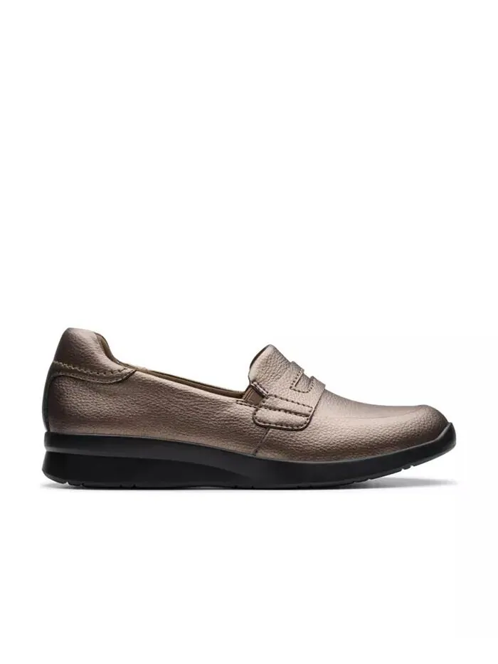 Туфли женские Clarks Ellowyn Penny Коричневые — изображение 2 из 13, золотистый