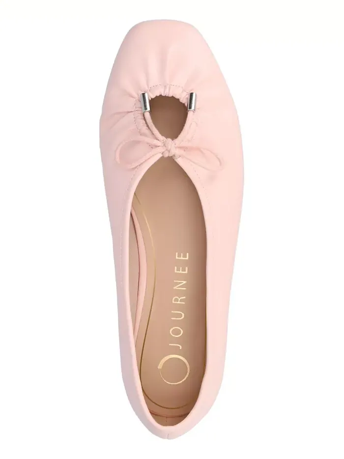 Женские балетки Callee с вырезом Journee Collection — изображение 5 из 6, розовый