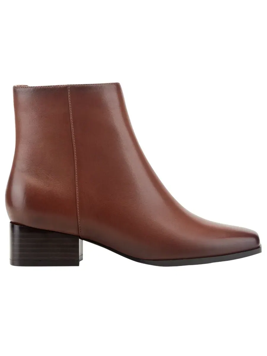 Ботинки Sidney eFlex Leather Square Toe Dress Booties Easy Spirit — изображение 2 из 5, коричневый