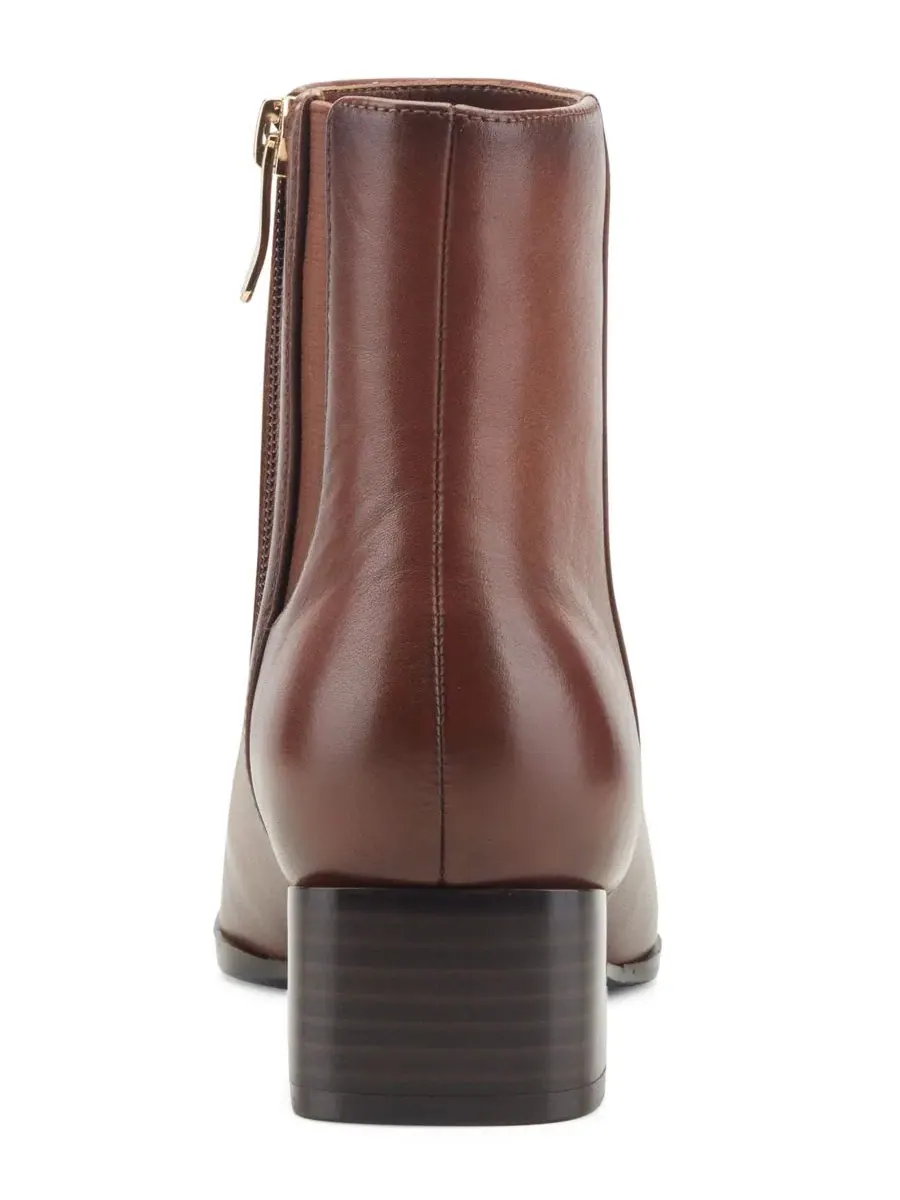 Ботинки Sidney eFlex Leather Square Toe Dress Booties Easy Spirit — изображение 3 из 5, коричневый