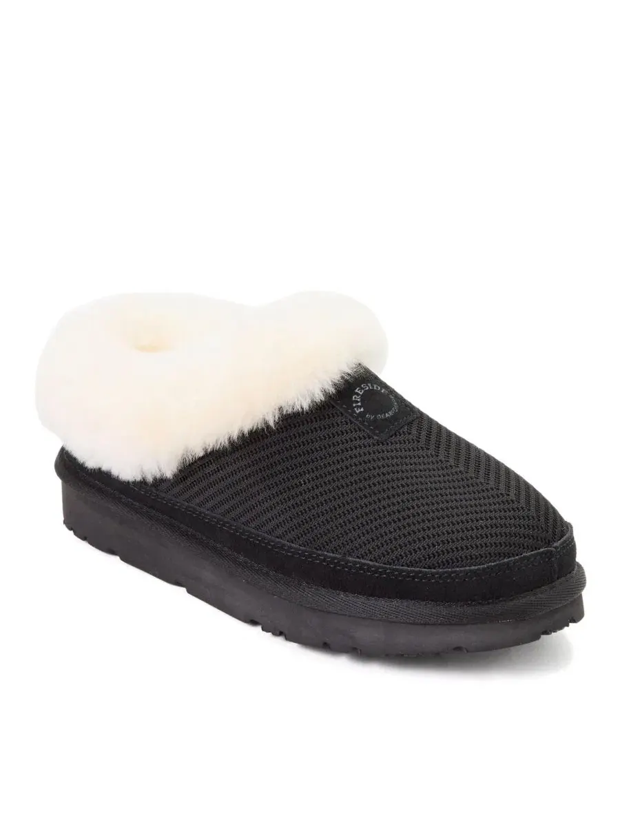 Женские тапочки-клоги с водоотталкивающим трикотажем и овчиной, модель Fireside by Adelaide Sport — изображение 1 из 6