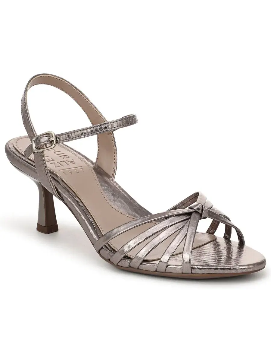 Женские босоножки на каблуке Tawny Strappy Naturalizer, Pewter Snake Faux Leather — изображение 1 из 5