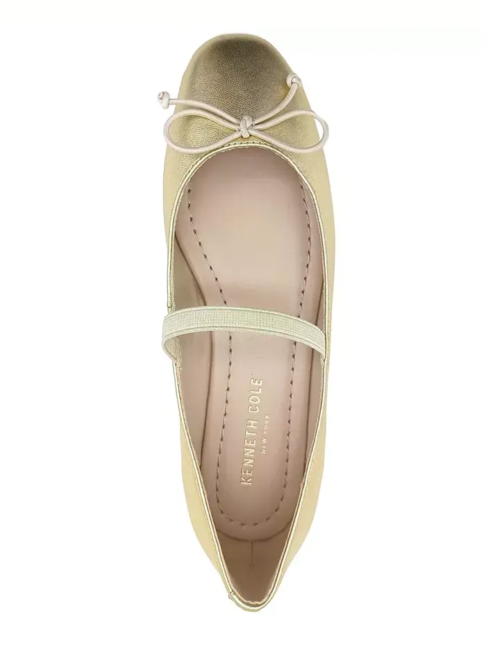 Женские балетки Myra с квадратным носком Kenneth Cole New York — изображение 4 из 12, золотистый