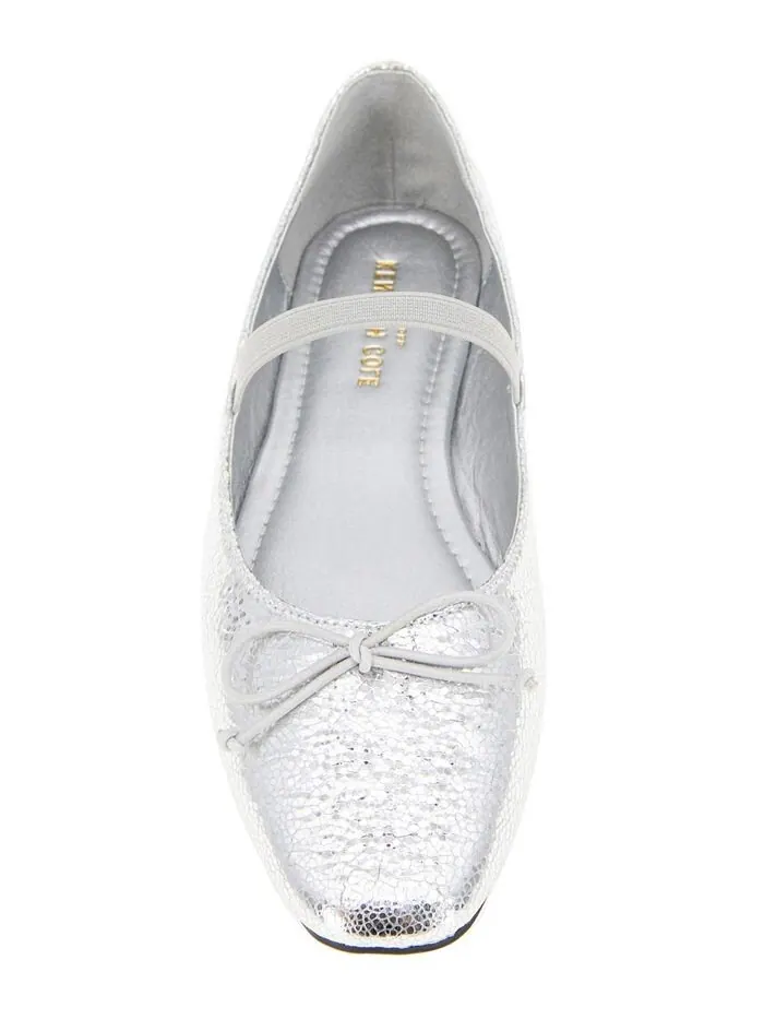 Женские балетки Myra с квадратным носком Kenneth Cole New York — изображение 7 из 7, серебристый
