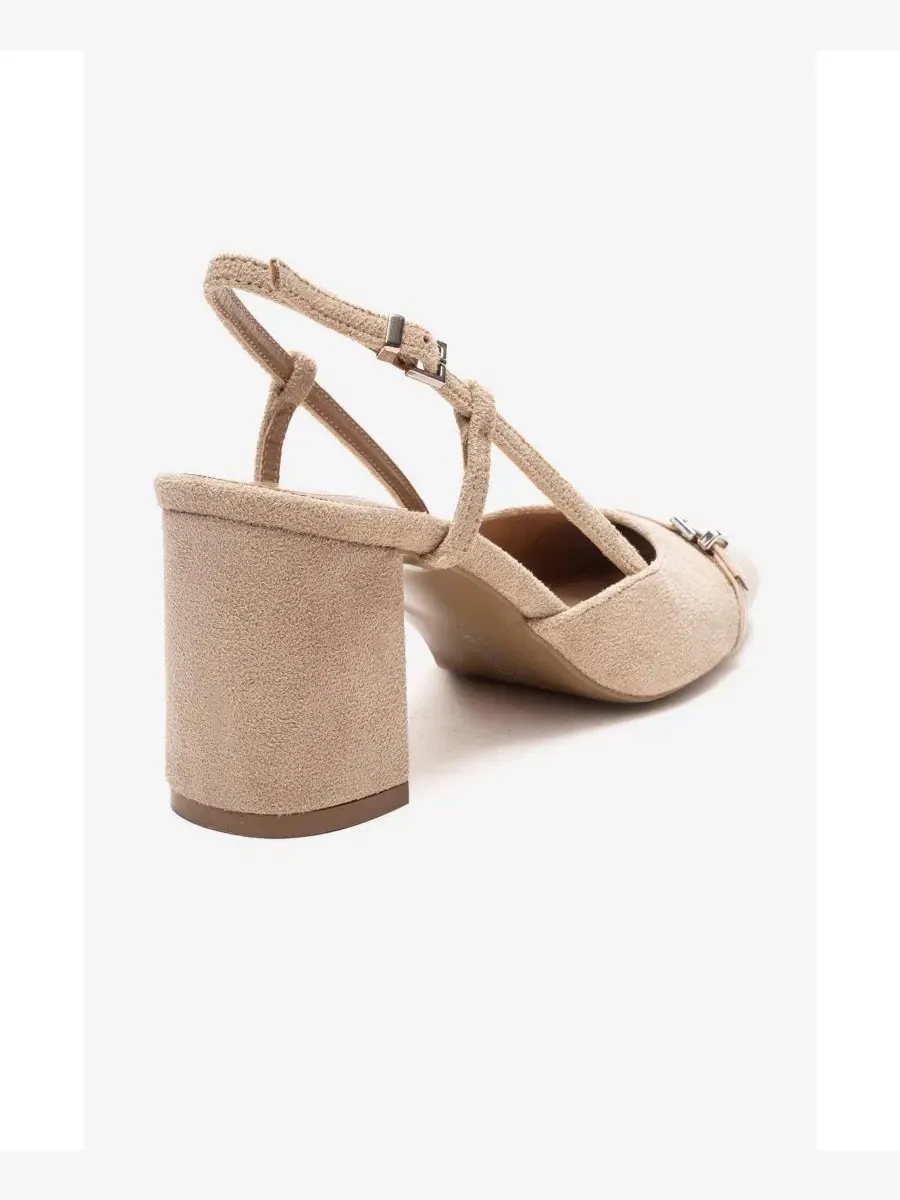 Женские туфли-лодочки Desia с открытой пяткой и круглым носком Prologue Shoes — изображение 3 из 3, бежевый