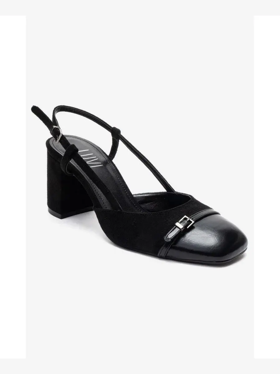 Женские туфли-лодочки Desia с открытой пяткой и круглым носком Prologue Shoes — изображение 1 из 3, черный