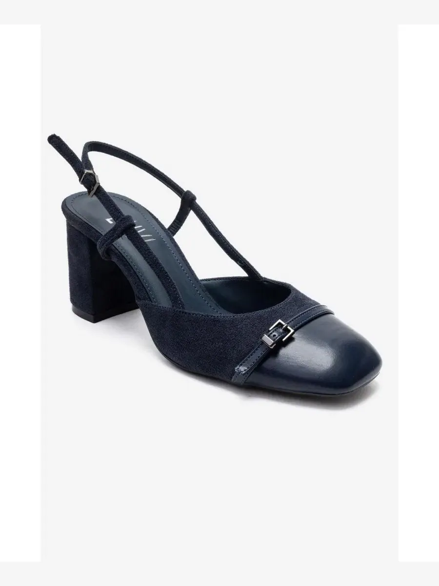 Женские туфли-лодочки Desia с открытой пяткой и круглым носком Prologue Shoes — изображение 1 из 3, темно-синий
