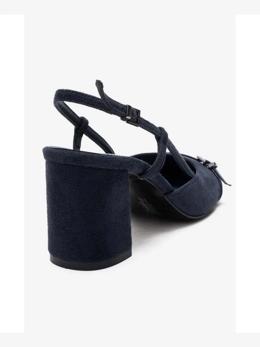 Женские туфли-лодочки Desia с открытой пяткой и круглым носком Prologue Shoes — изображение 3 из 3, темно-синий
