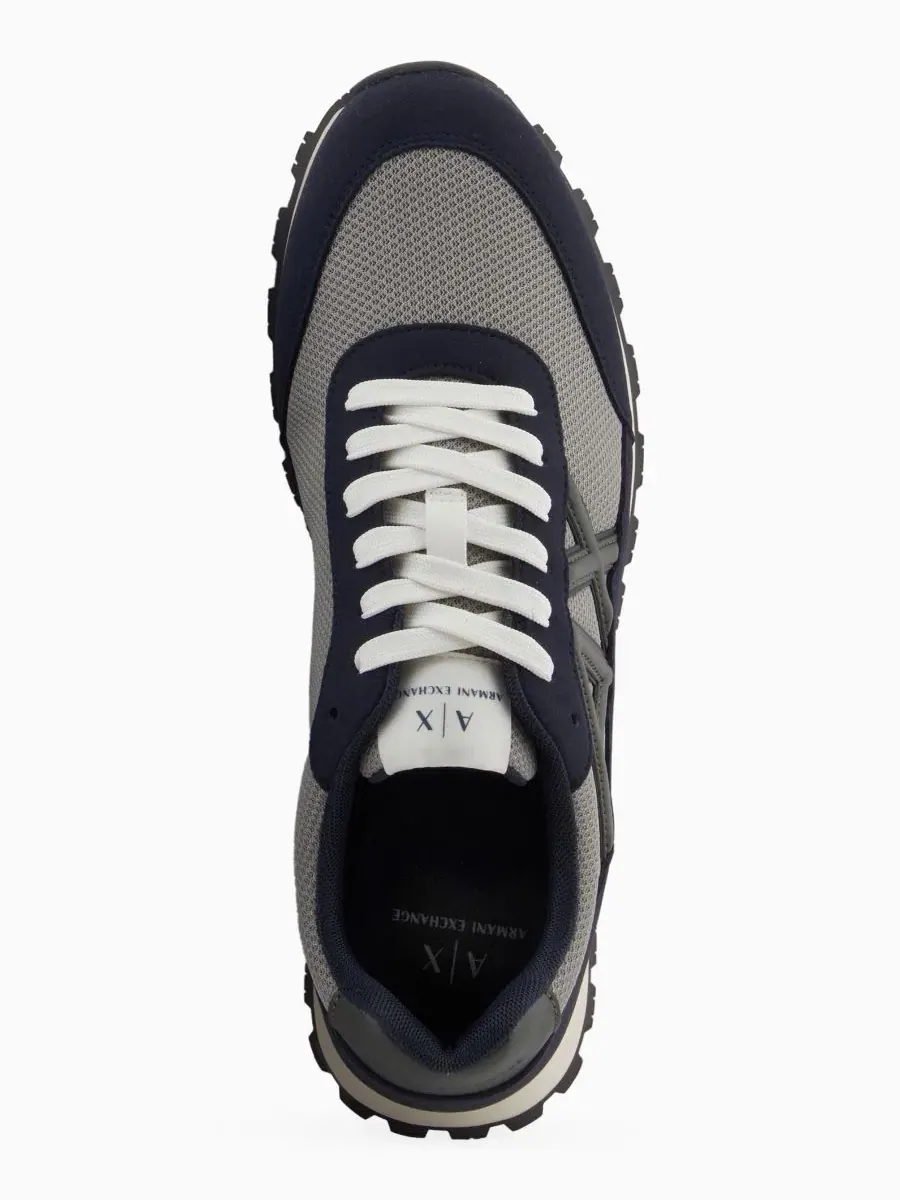 Мужские кроссовки на шнуровке Drop A|X Armani Exchange — изображение 4 из 5, черный/белый