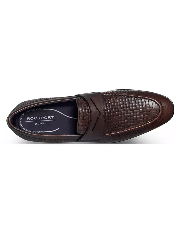 Мужские классические лоферы Cory Slip On с ремешком Rockport — изображение 4 из 5, коричневый