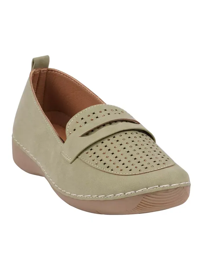 Женские лоферы Danita с декоративными элементами GC Shoes — изображение 1 из 5, шалфейный