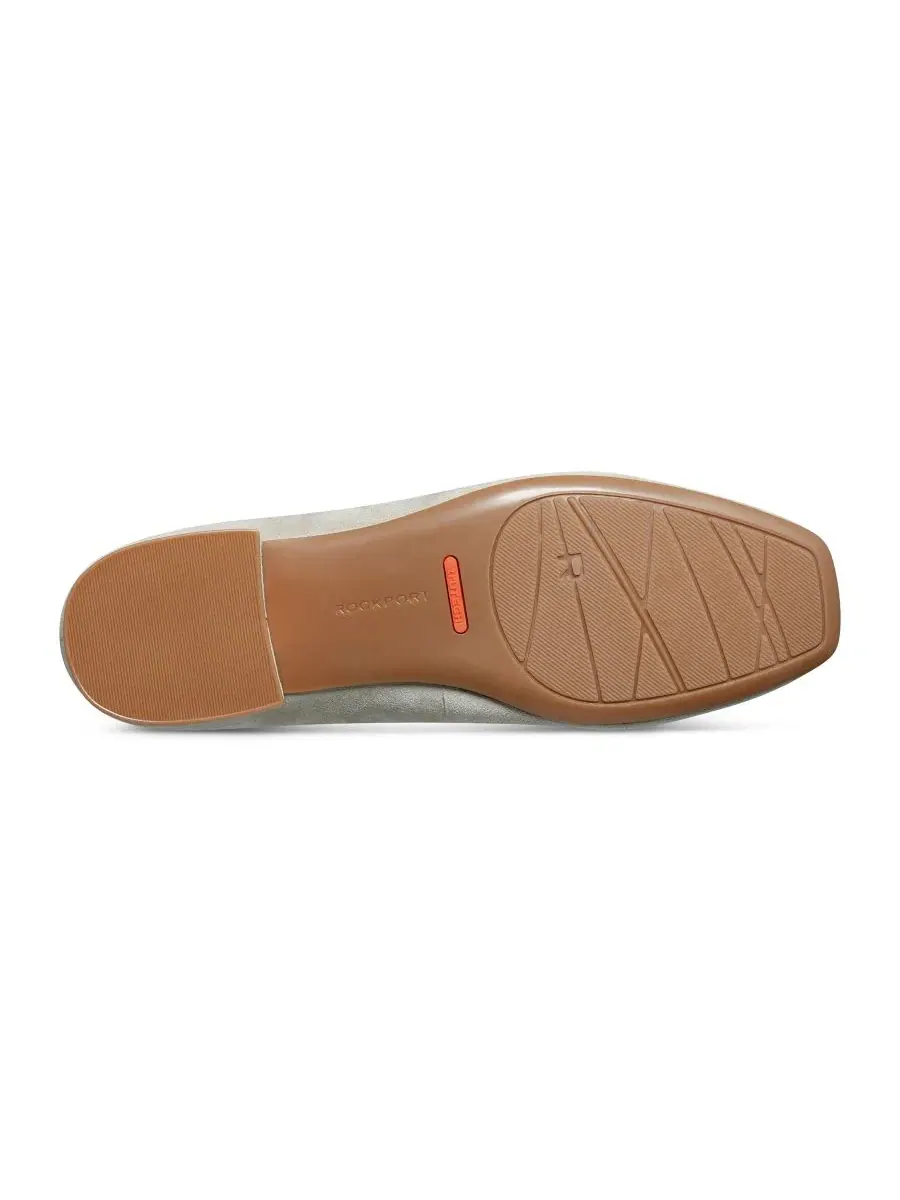 Балетки Rockport Sadie Square Toe Slip-On, цвет Stone Moss Suede — изображение 5 из 5