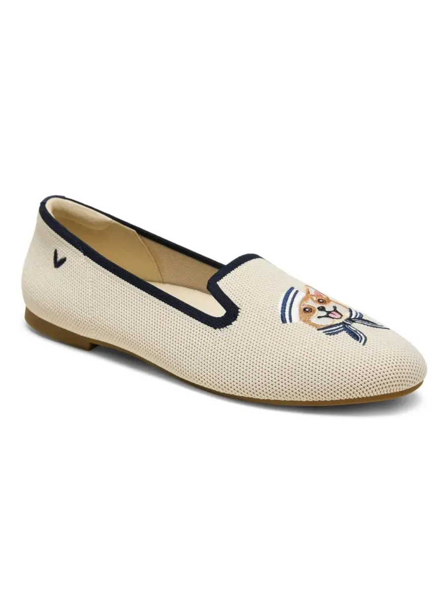 Женские лоферы-слипоны с вышивкой Audrey Round-Toe VIVAIA