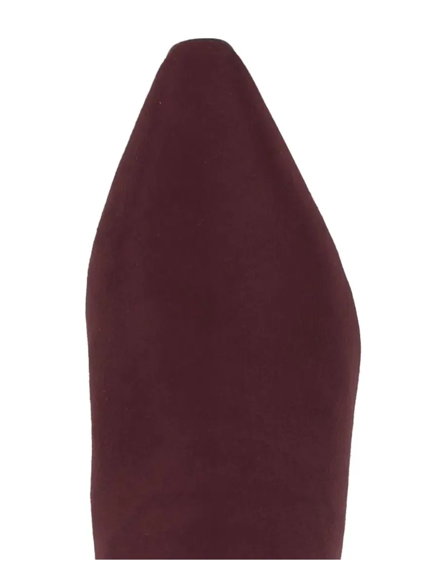 Ботинки-ботфорты на каблуке-шпильке Olyra Jessica Simpson, Cherry Mahogany Suede — изображение 4 из 5