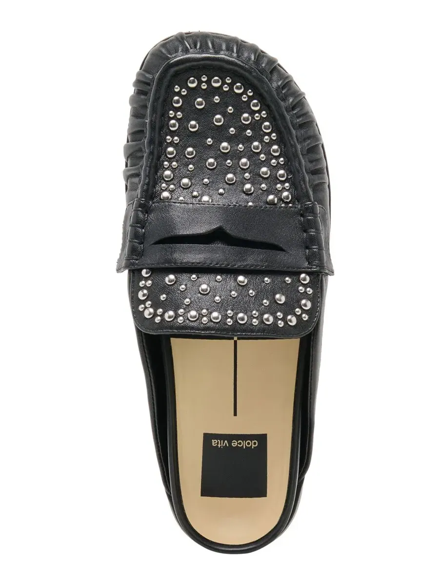 Женские мюли-лоферы с отделкой шипами и пряжкой Jordero Stud Buckle Dolce Vita — изображение 4 из 7, черный