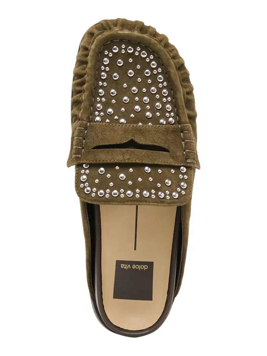 Мюли-лоферы с пряжкой Jordero Stud Dolce Vita, Moss Suede — изображение 4 из 7