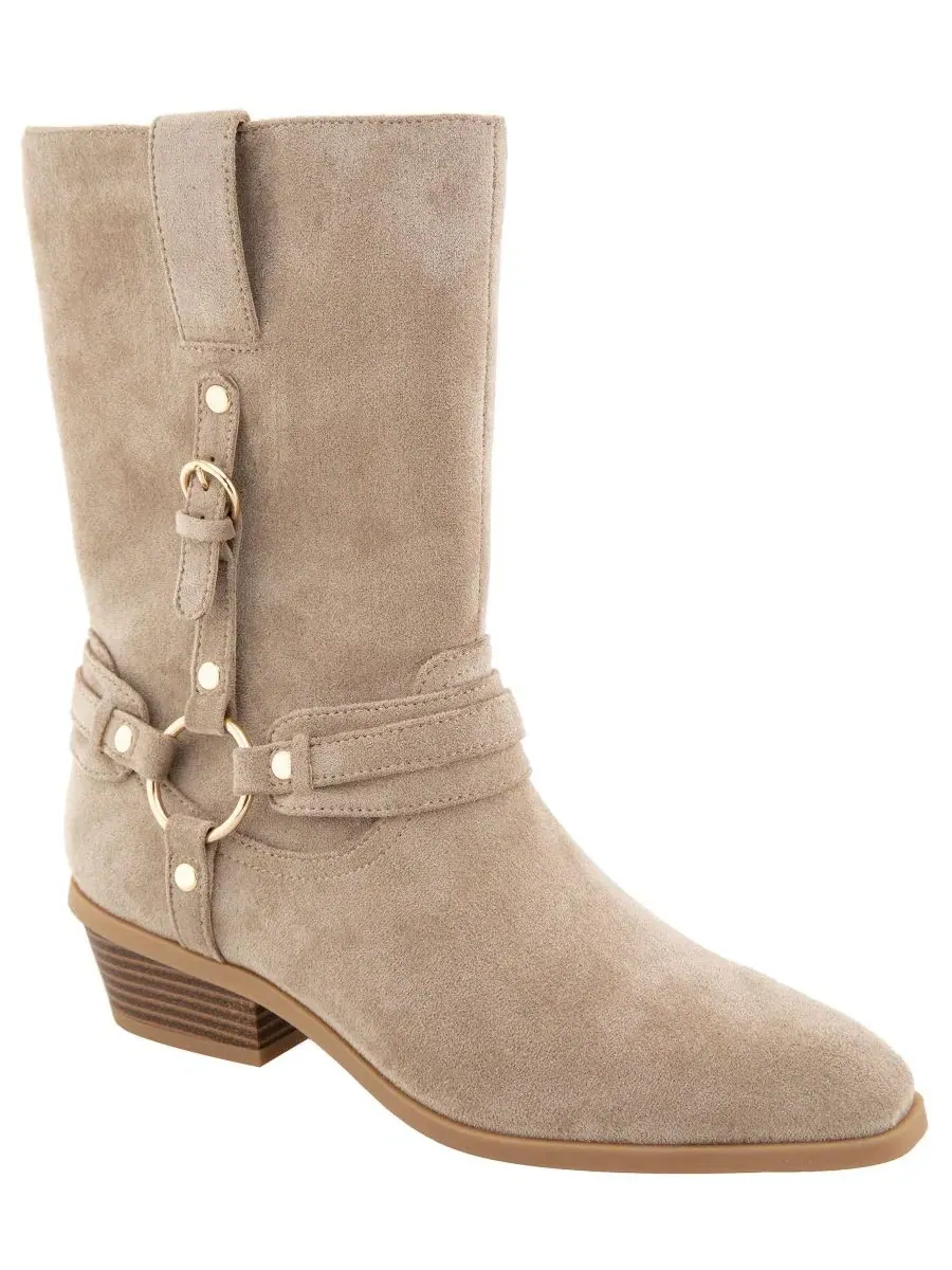 Ботинки с каблуком-блоком Edi Harness Bootie BCBG — изображение 1 из 5, тауп