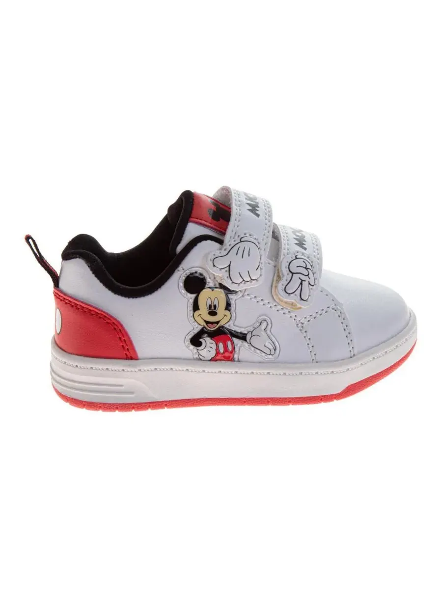 Кроссовки детские с принтом Mickey Mouse Disney — изображение 2 из 3, белый красный