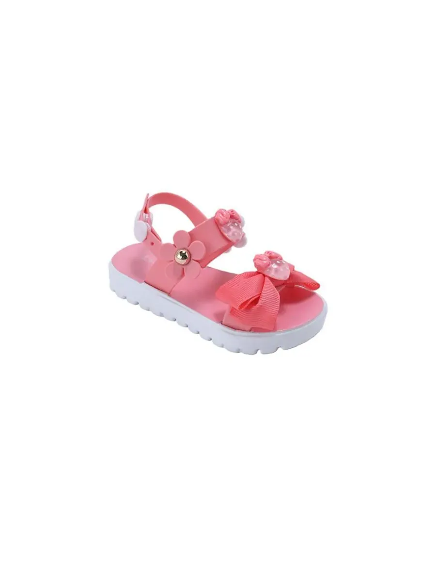 Детские сандалии PCU с бантиком и подвесками Bebe — изображение 1 из 7, розовый
