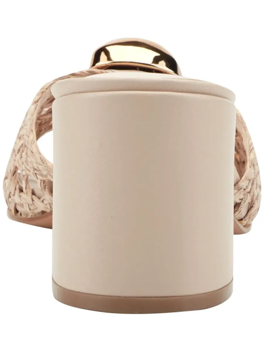 Женские сандалии Farrel с декоративным плетением на блочном каблуке Marc Fisher LTD, светлый-natural — изображение 3 из 5