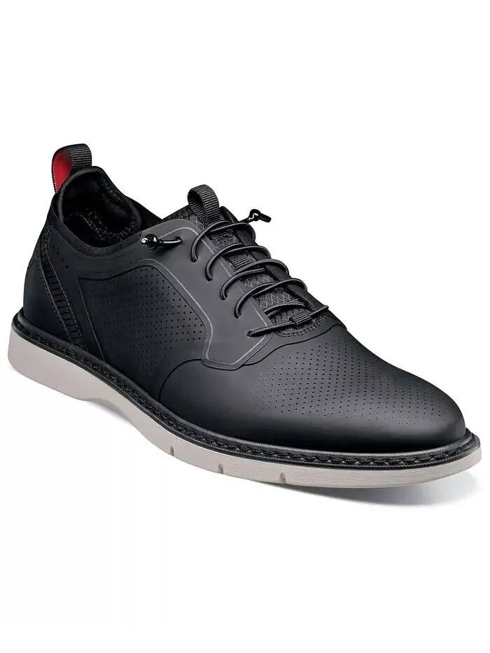 Мужские туфли Synchro Plain Toe с эластичными шнурками Stacy Adams — изображение 1 из 8, черный