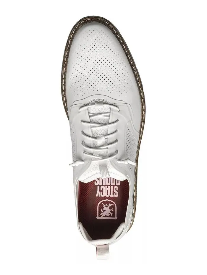 Мужские туфли Synchro Plain Toe с эластичными шнурками Stacy Adams — изображение 4 из 8, белый