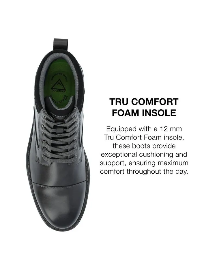 Мужские ботильоны Fegan Tru Comfort из пеноматериала со шнуровкой и носком Vance Co. — изображение 6 из 8, темно-серый