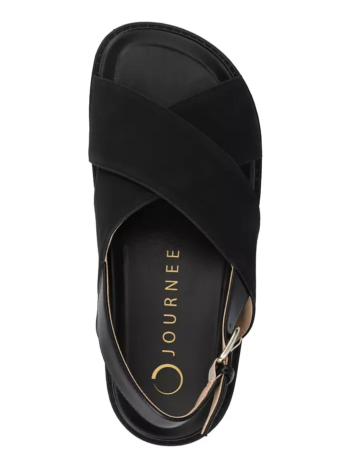 Женские сандалии Marinna с круглым носком Journee Collection — изображение 4 из 5, черный