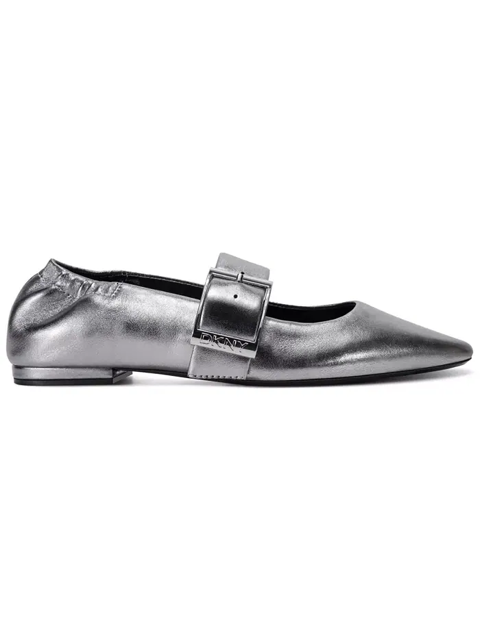 Женские балетки Cormic с пряжкой Dkny — изображение 2 из 5, серебряный