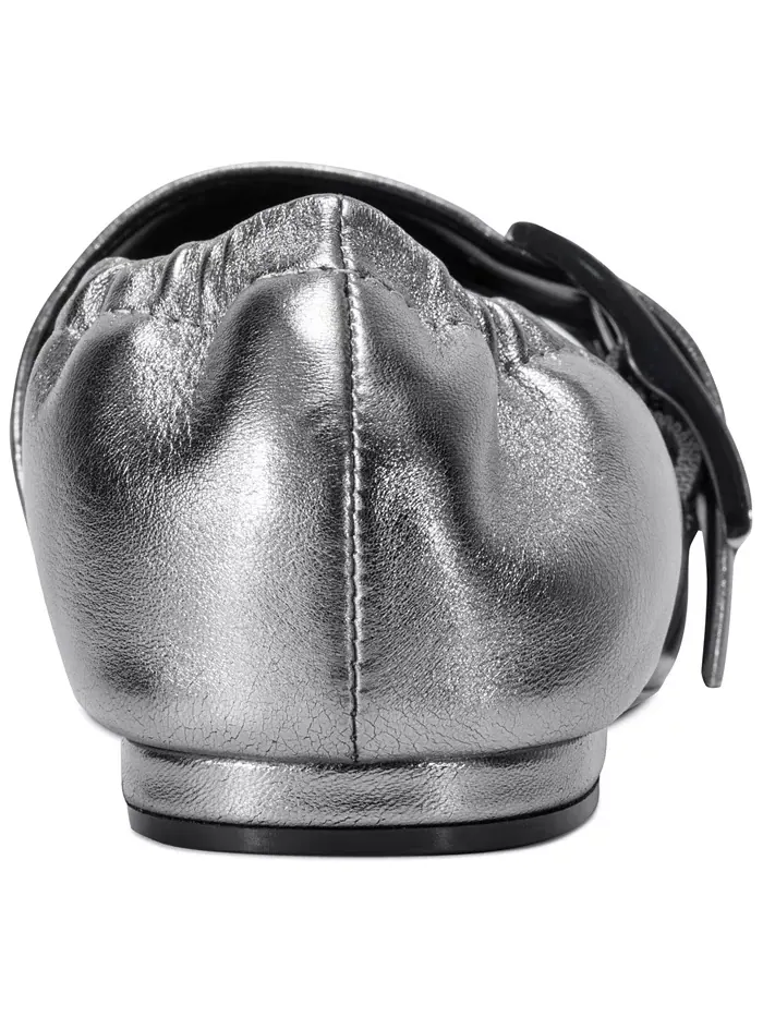 Женские балетки Cormic с пряжкой Dkny — изображение 3 из 5, серебряный