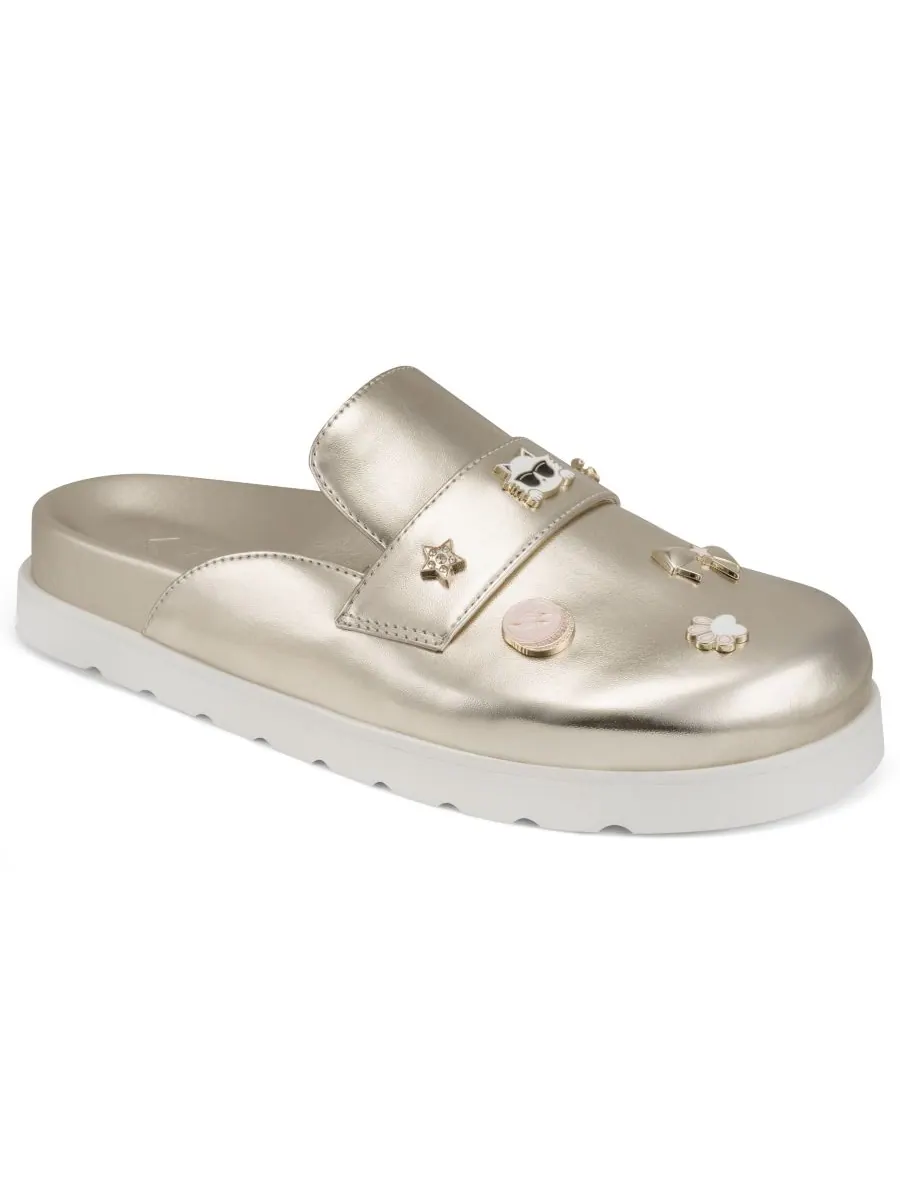 Женские мюли Islay Macaron Flat Mules KARL LAGERFELD PARIS — изображение 1 из 5, золотистый