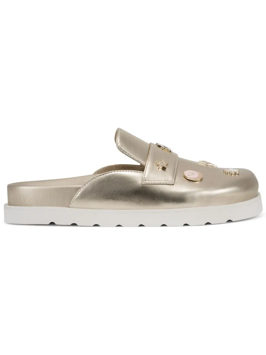 Женские мюли Islay Macaron Flat Mules KARL LAGERFELD PARIS — изображение 2 из 5, золотистый