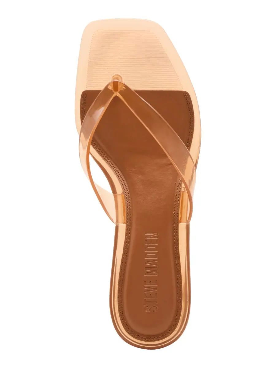 Женские сандалии-вьетнамки на низком каблуке Tracie-J из резины Steve Madden — изображение 4 из 5, бежевый