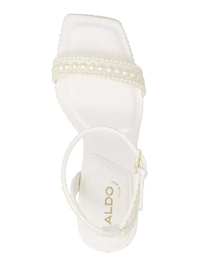 Женские сандалии на платформе Lulu Pearl из двух частей ALDO — изображение 4 из 5, белый