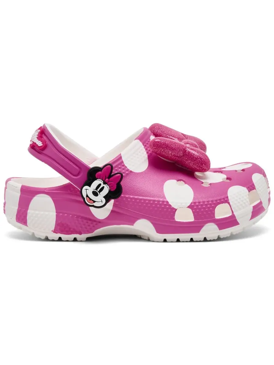 Детские классические сабо Disney с изображением Минни Маус от Finish Line для девочек Crocs — изображение 2 из 6, мульти