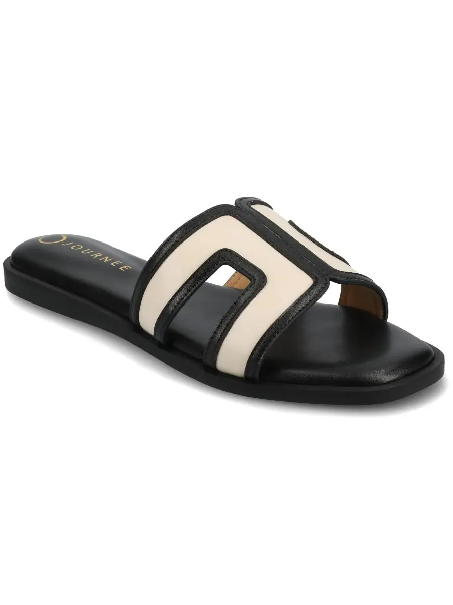 Женские сандалии-шлепанцы Primah H Band Slide Flat Journee Collection — изображение 1 из 5, черный