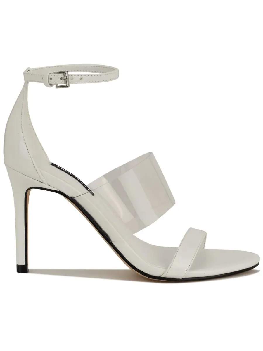 Женские сандалии-лодочки Vallie из винила с ремешками Nine West — изображение 2 из 4, прозрачный/белый