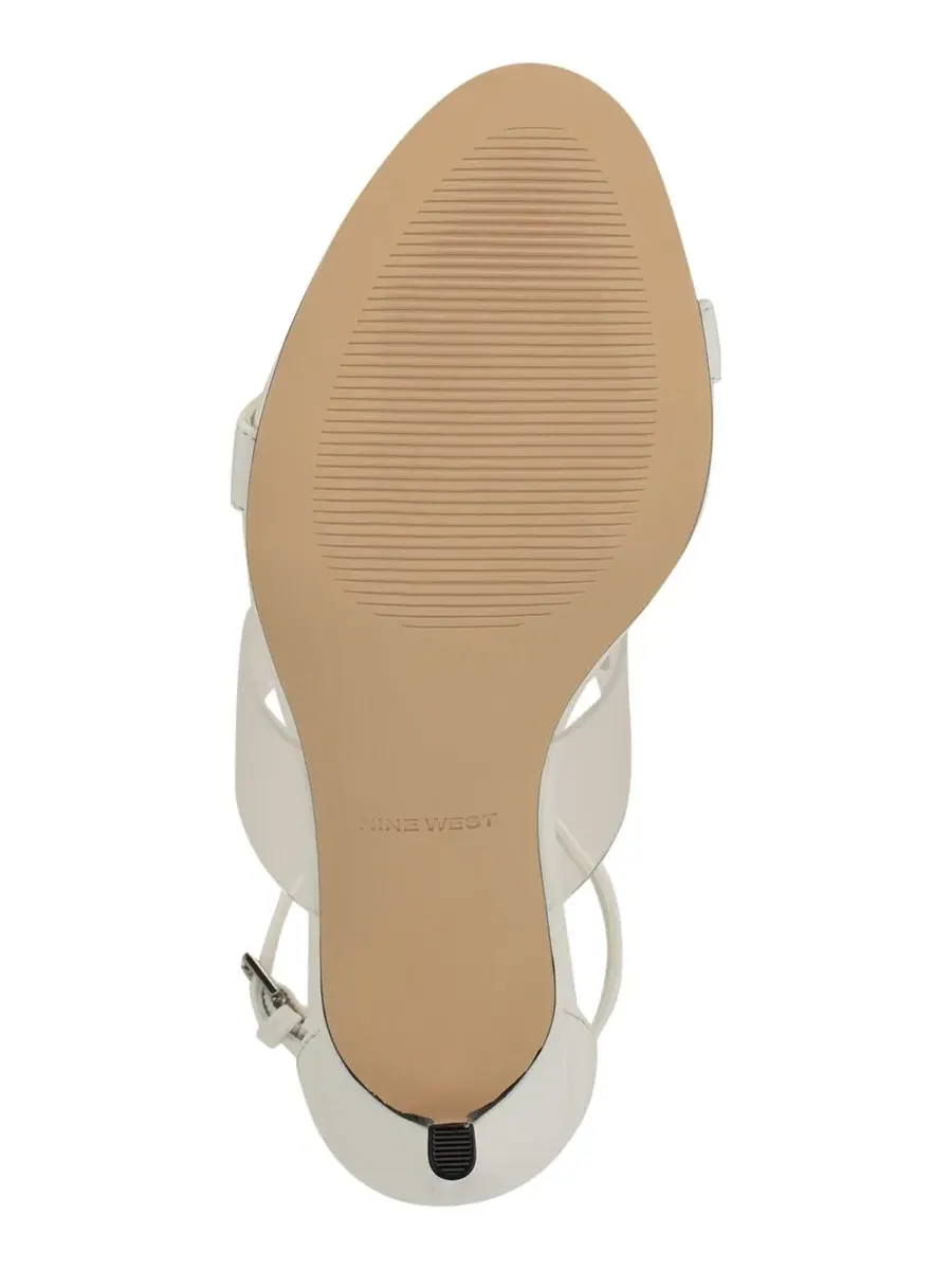 Женские сандалии-лодочки Vallie из винила с ремешками Nine West — изображение 4 из 4, прозрачный/белый