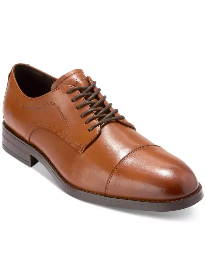 Мужские оксфорды Harmon Grand Cap Toe Cole Haan — изображение 1 из 9, бежевый