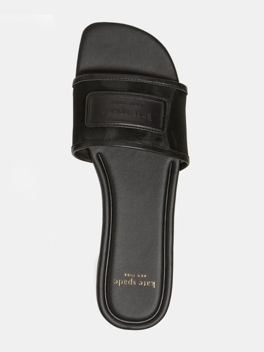 Женские сандалии-шлепанцы Breezy Slide без шнурков kate spade new york — изображение 4 из 5, черный