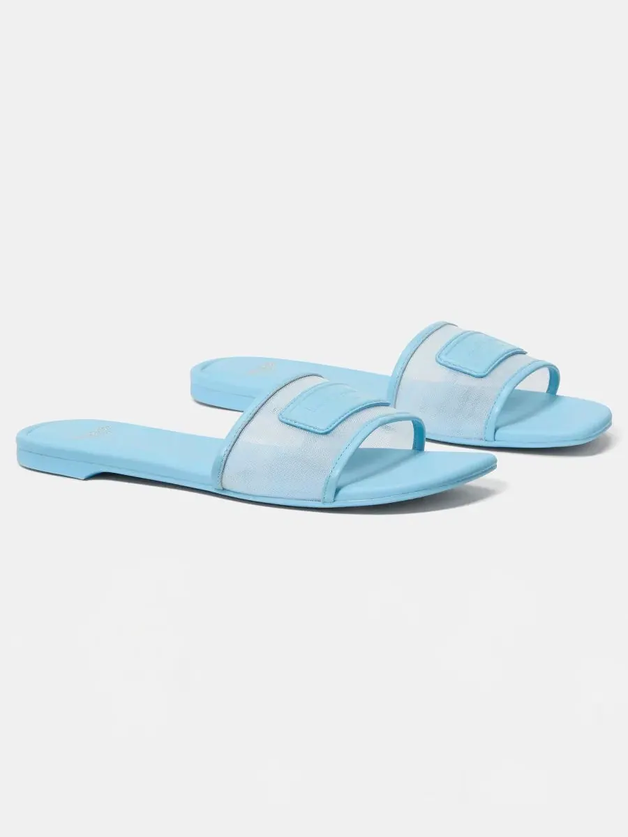 Женские сандалии-шлепанцы Breezy Slide без шнурков kate spade new york — изображение 5 из 5, аквамариновый