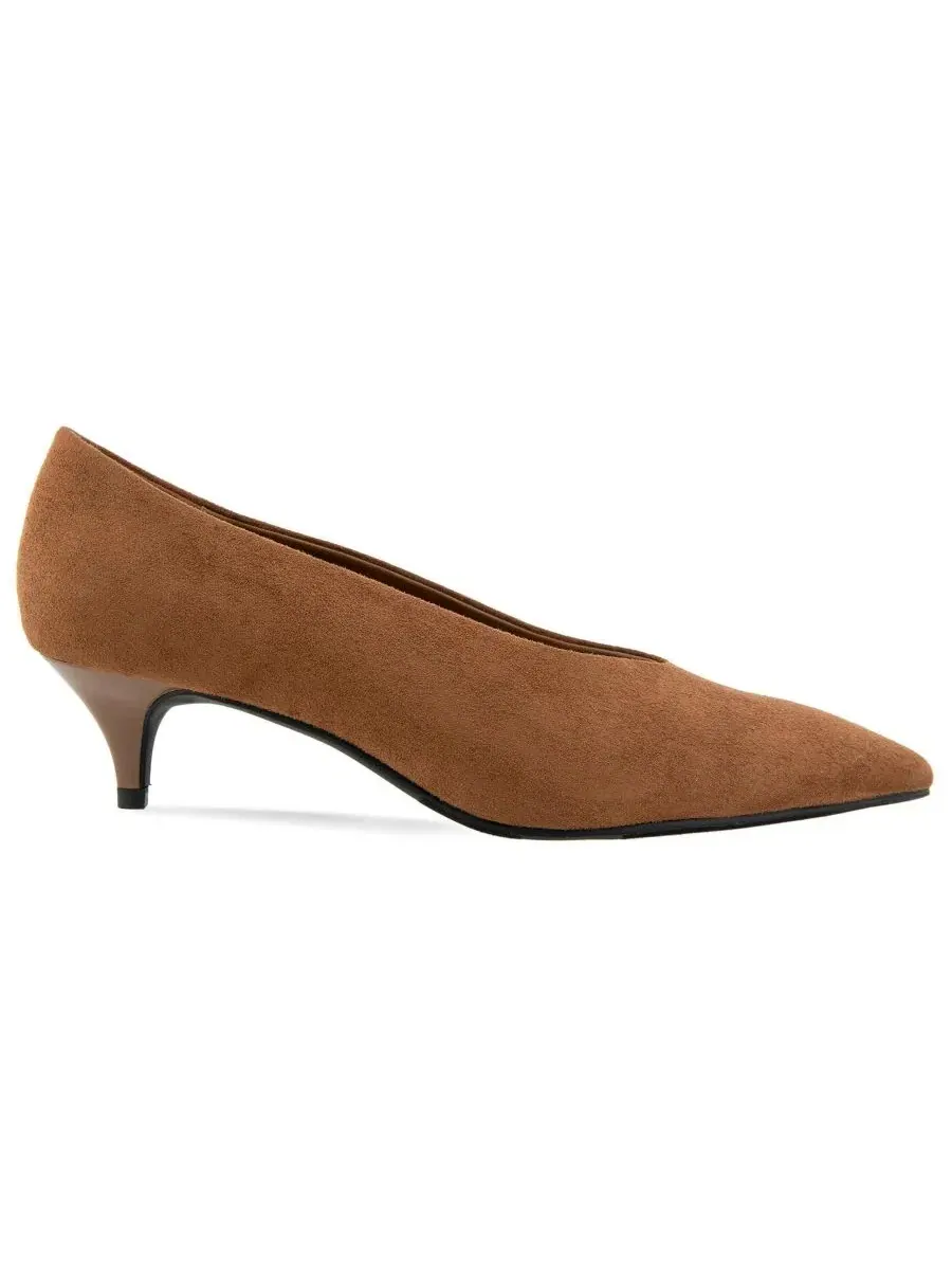Туфли-лодочки на каблуке-рюмочке Pacsin High Vamp BCBG — изображение 2 из 5, бежевый