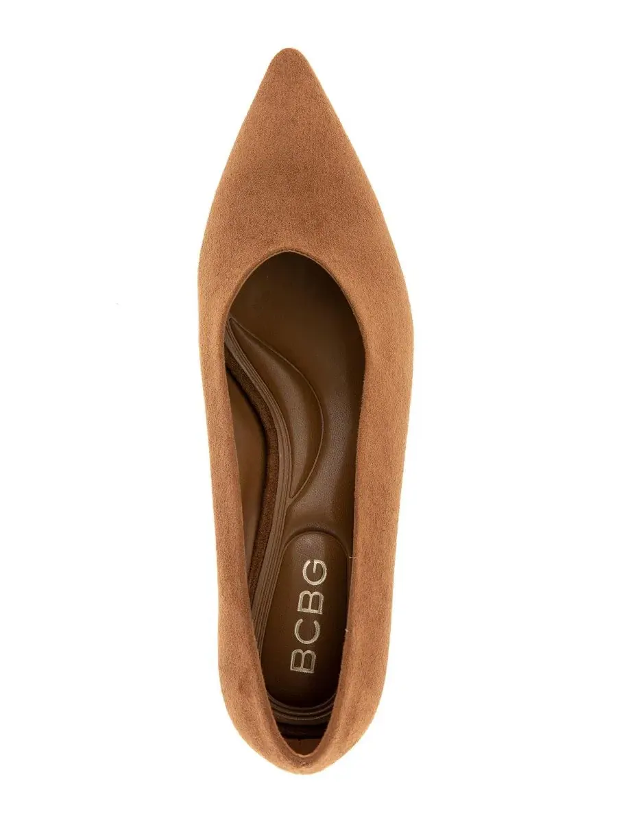 Туфли-лодочки на каблуке-рюмочке Pacsin High Vamp BCBG — изображение 4 из 5, бежевый