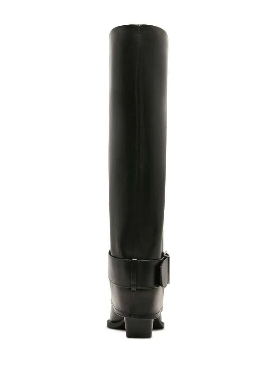 Женские ковбойские сапоги Rodeo Cuffed Studded Tall с тиснением Madden Girl — изображение 3 из 7, черный