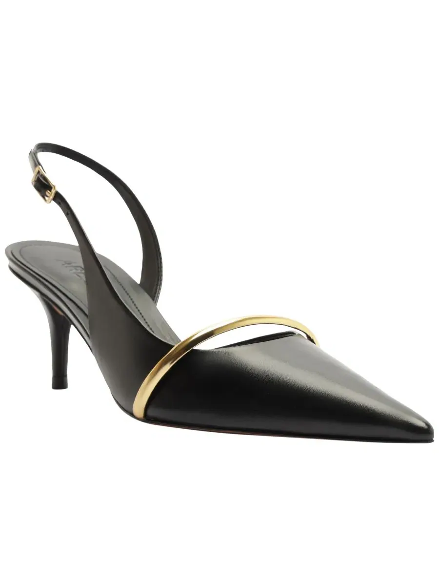 Туфли-лодочки на каблуке с ремешком, модель Margaret Mid Stiletto Arezzo — изображение 1 из 5, черный