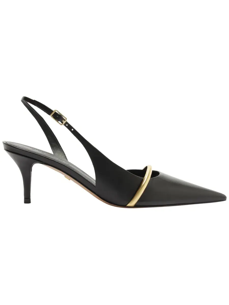 Туфли-лодочки на каблуке с ремешком, модель Margaret Mid Stiletto Arezzo — изображение 2 из 5, черный