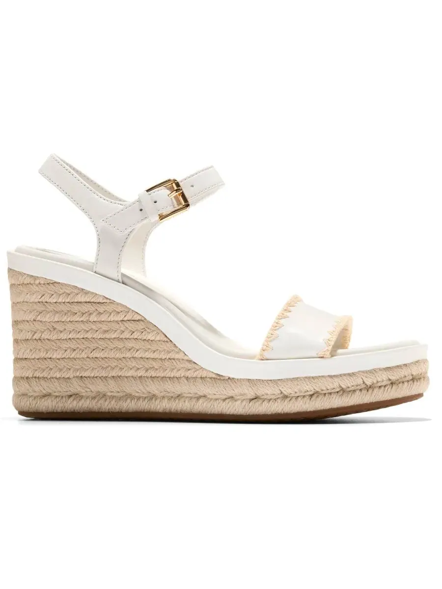 Сандалии-эспадрильи на танкетке Cloudfeel Asbury Cole Haan, Powder Leather Natural Raffia — изображение 2 из 8